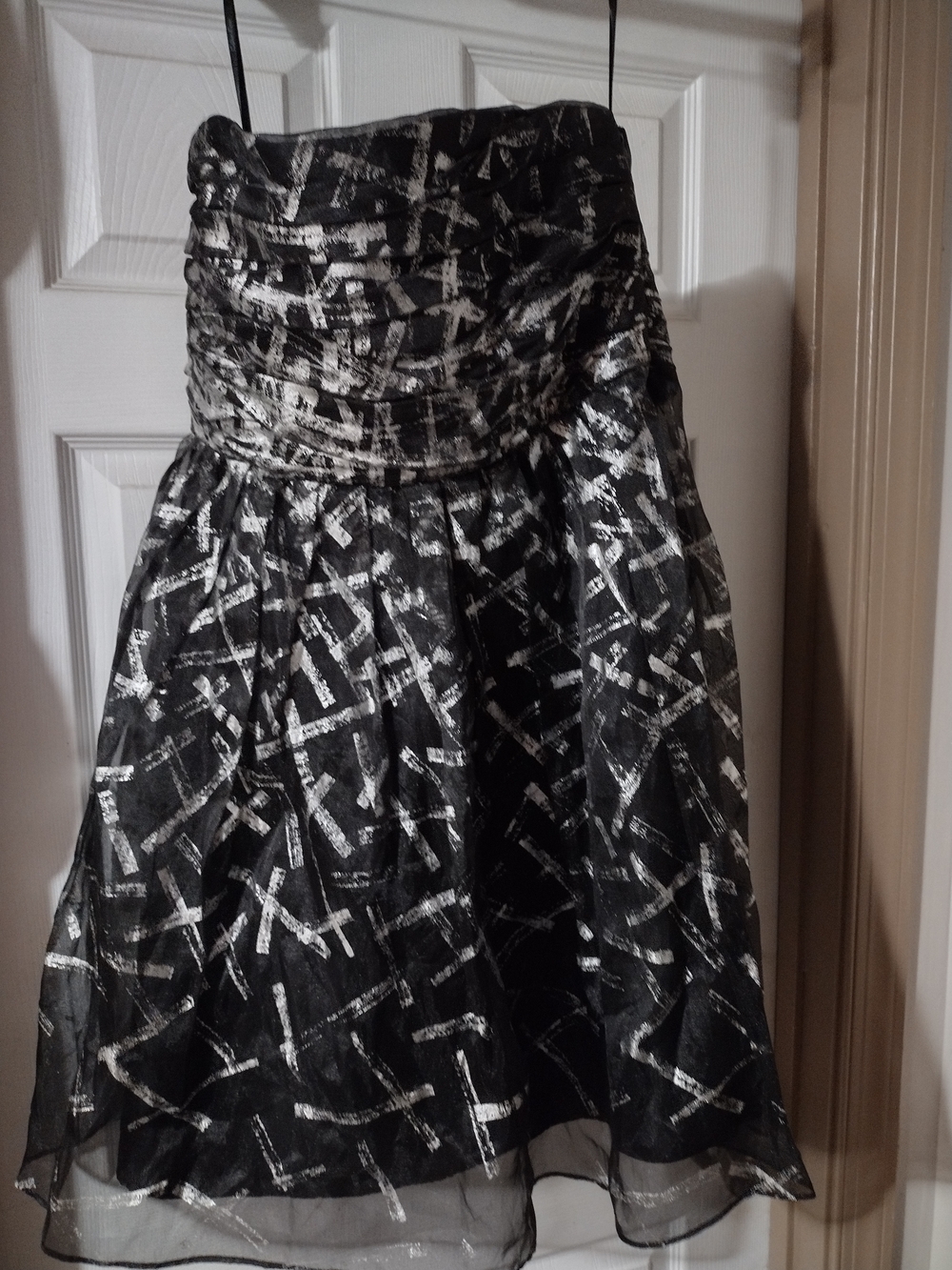 Calvin Klein Black Dress with Silver Accents